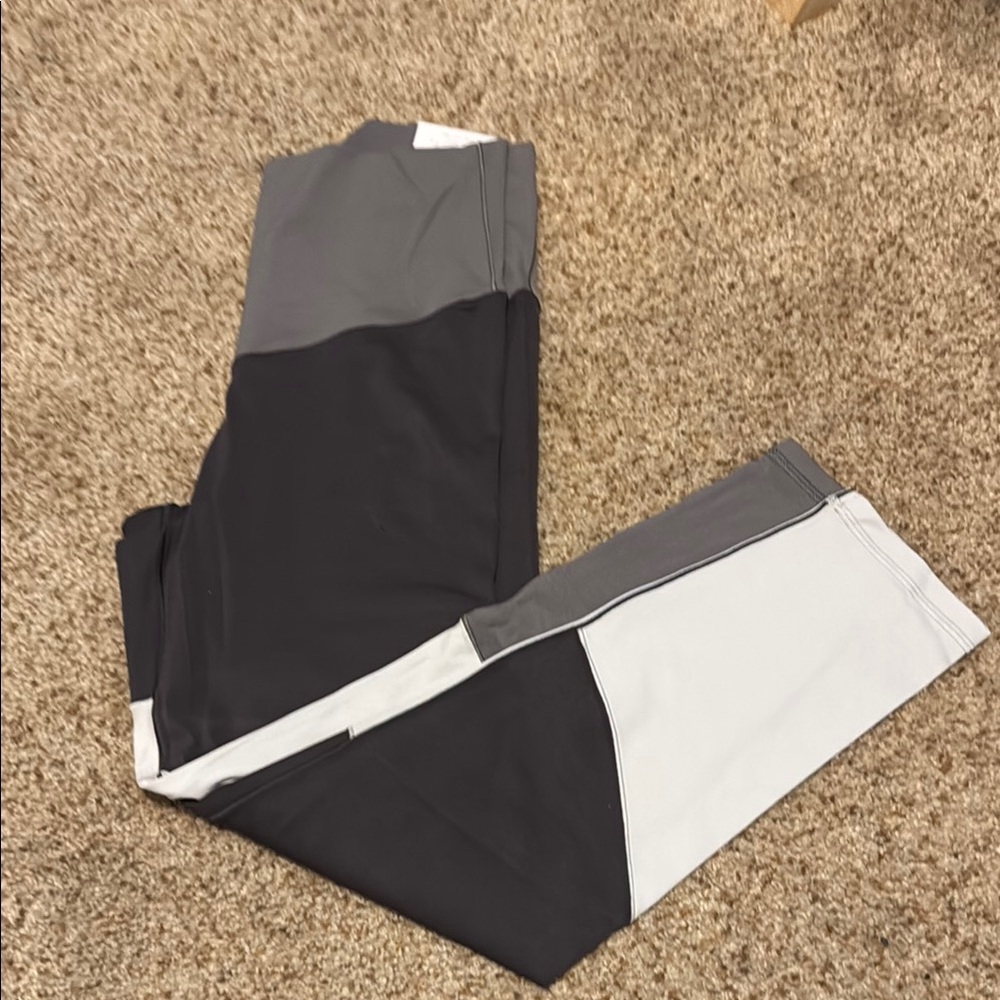Aerie Colorblock Leggings in Black, Gray, and White